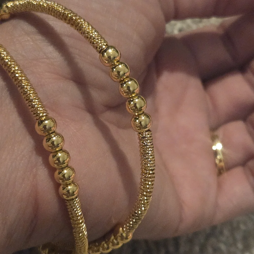 22kgp Dubai Jewelry Elegant Gold Bracelet Set